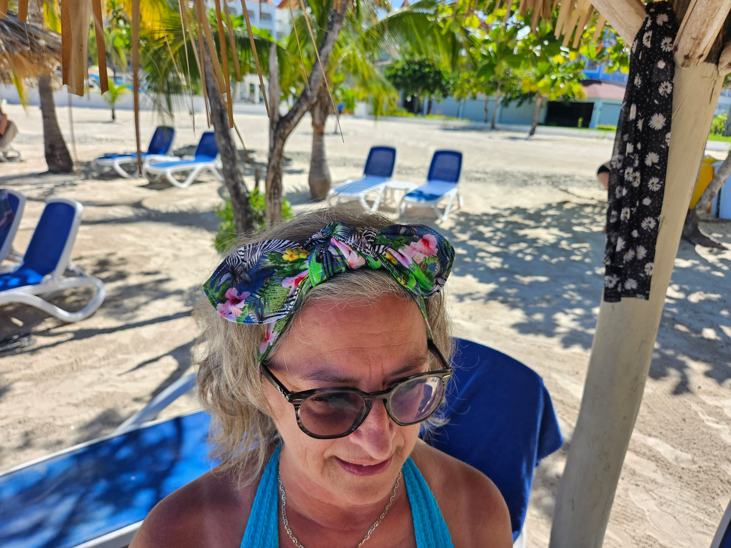 Bandeau transformable zèbre tropical, bandeau à noeud amovible, accessoire à cheveux