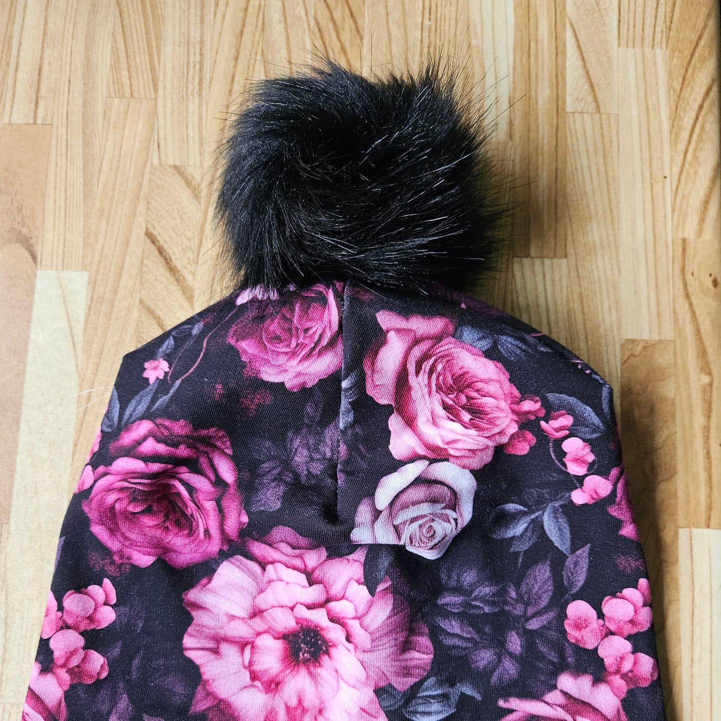 Tuque réversible p'tite fraîche rose