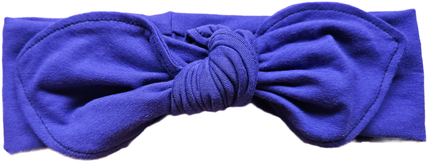 Bandeau transformable GROSSE DOUCEUR, uni mauve, bandeau à noeud amovible