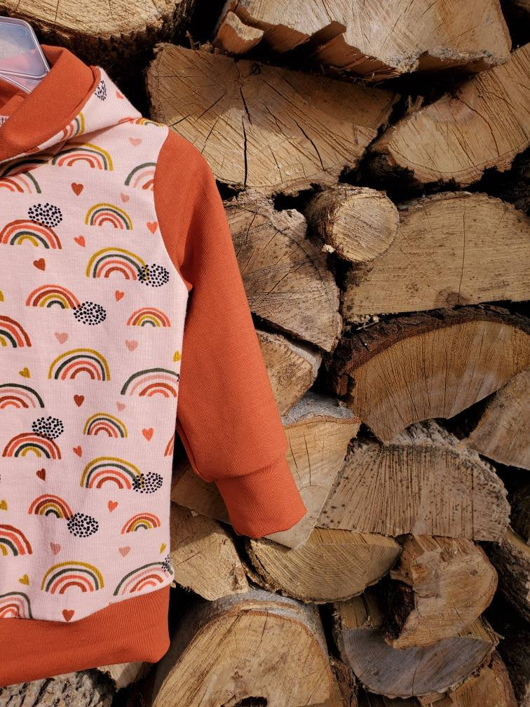 HOODIE arc-en-ciel, chandail à capuchon et manches longues, LIQUIDATION