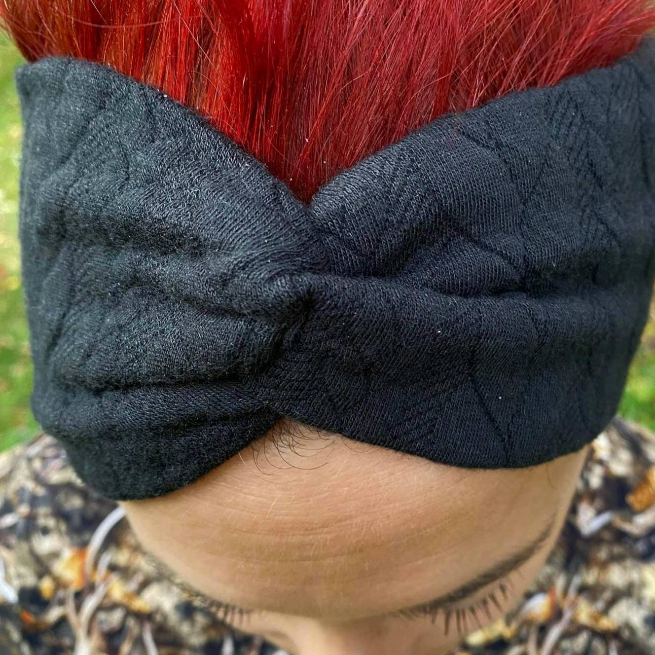 Bandeau TWIST chaud, bandeau tourné et plat sur les oreille, serre-tête, chaud, printemps, automne, hiver, matelassé, coton et lycra