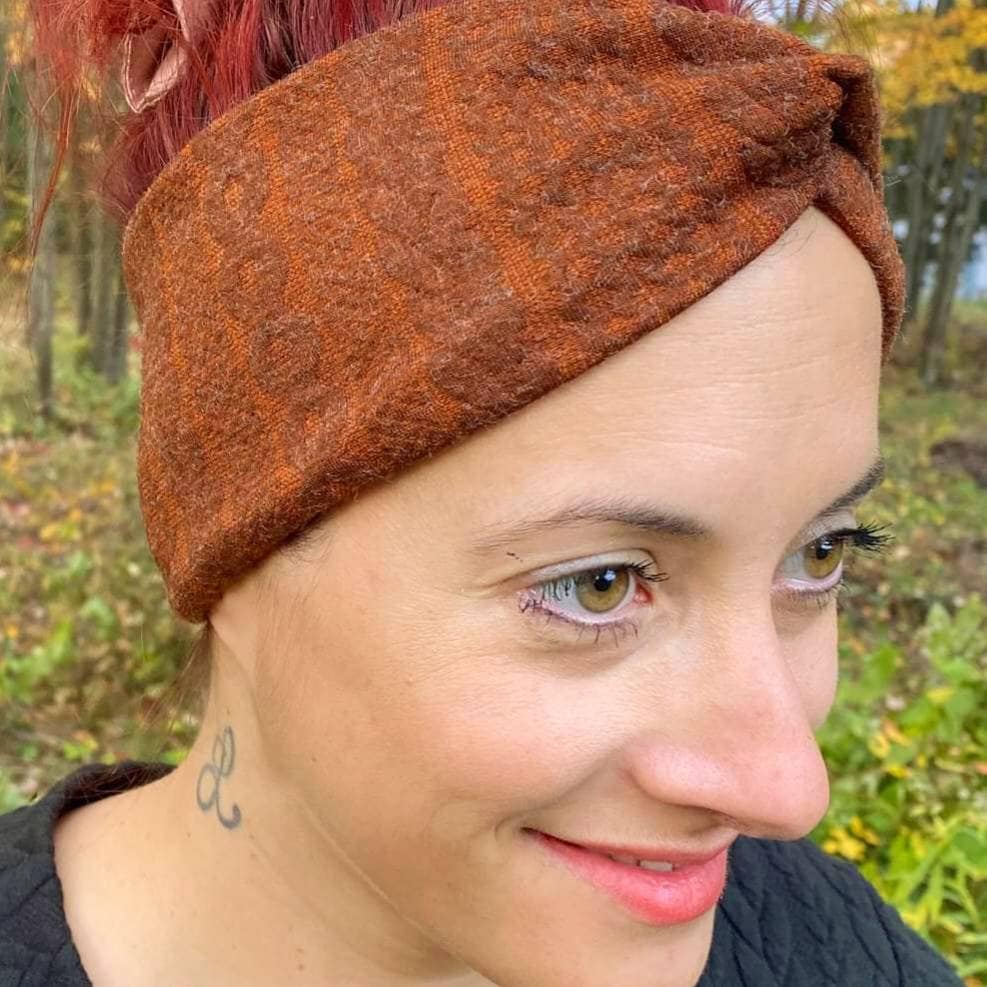 Bandeau TWIST chaud, bandeau tourné, plat sur les oreille, serre-tête chaud, printemps, automne, hiver, matelassé, coton et lycra