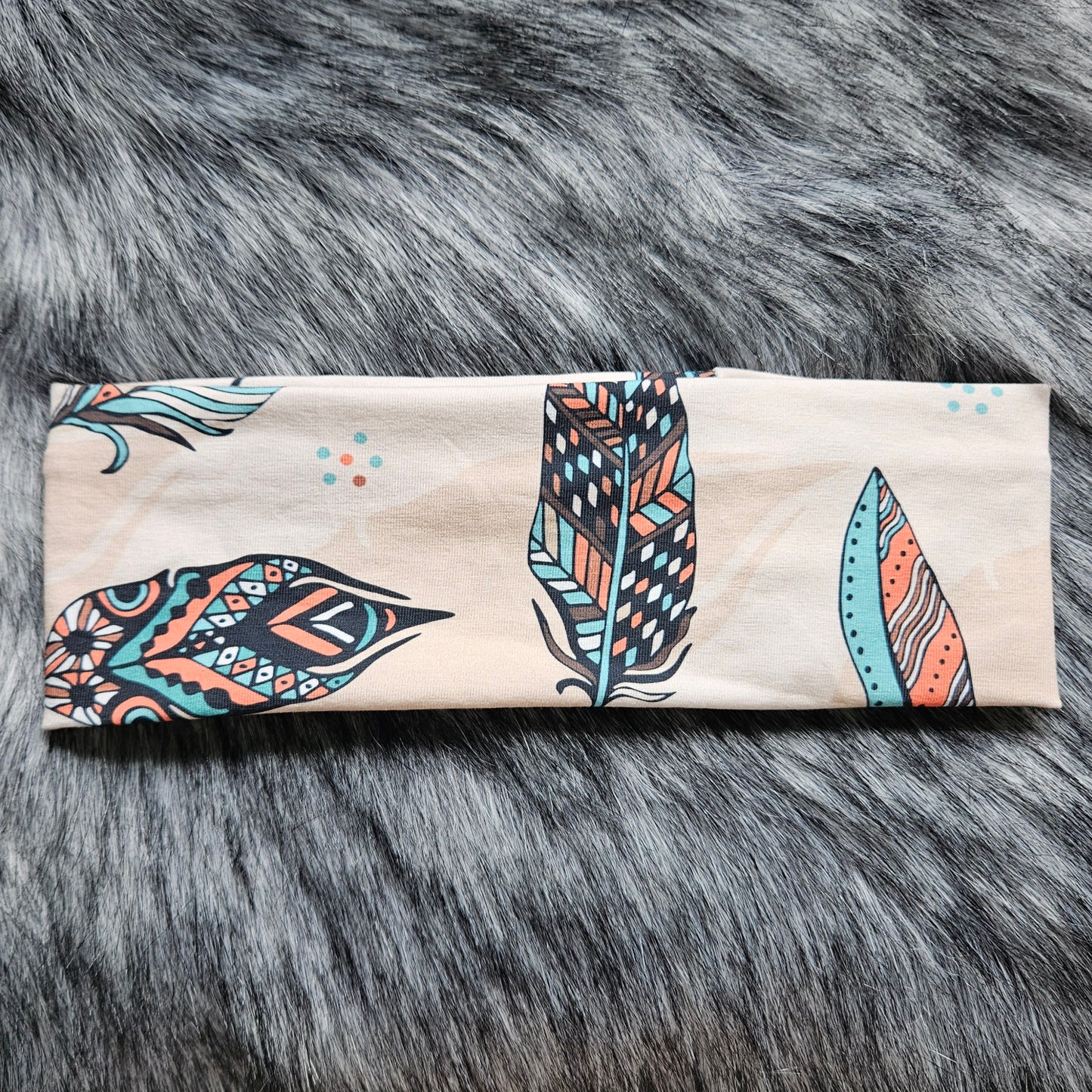 Bandeau plumes, bandeau plat et large, accessoire à cheveux pour femme