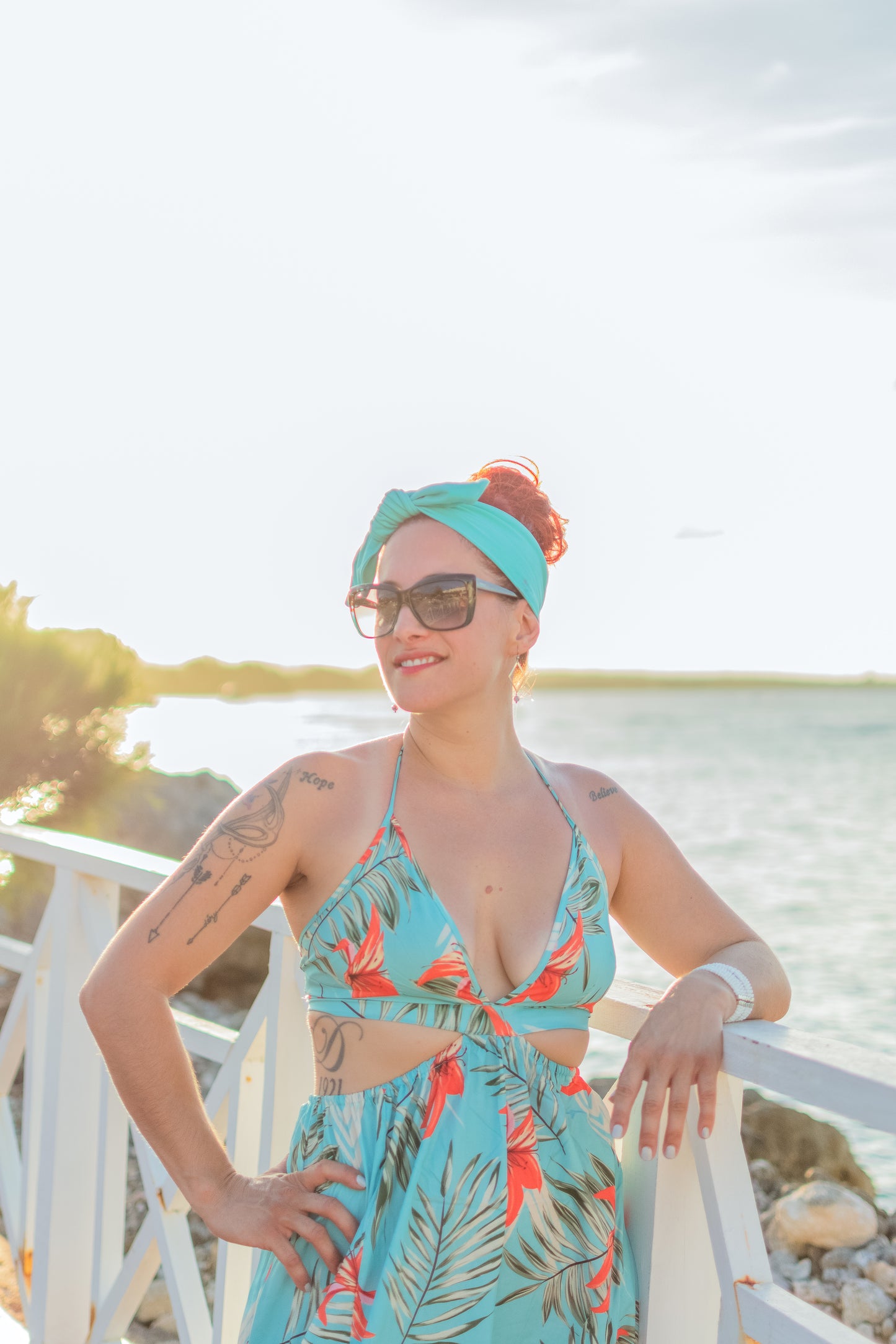 Bandeau transformable turquoise, bandeau à noeud amovible, accessoire à cheveux pour femme ou fille